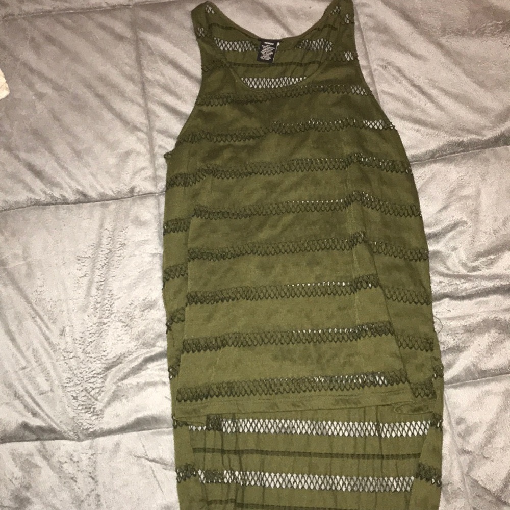 Army green with holes as designs